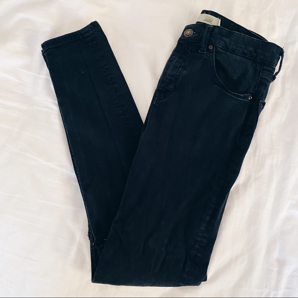 Topshop Jamie High Waisted Black Skinny Jeans
